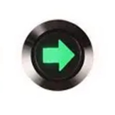 12mm right turn signal flat indicator light with wire led