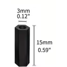 Nylon Hex Standoff Spacer M3 15mm Nylon Hex Standoff Spacer M3 15mm