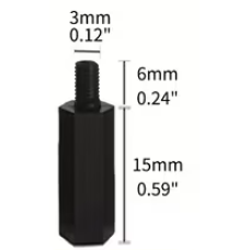 Nylon Hexagonal Standoff Spacer 6mmx15mm Nylon Hexagonal Standoff Spacer 6mmx15mm