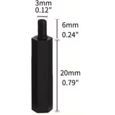 Nylon Hexagonal Standoff Spacer 6mm x 20mm Nylon Hexagonal Standoff Spacer 6mm x 20mm