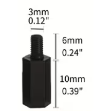 Nylon Hexagonal Standoff Spacer 6mm x 10mm Nylon Hexagonal Standoff Spacer 6mm x 10mm